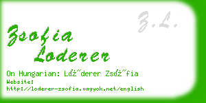 zsofia loderer business card